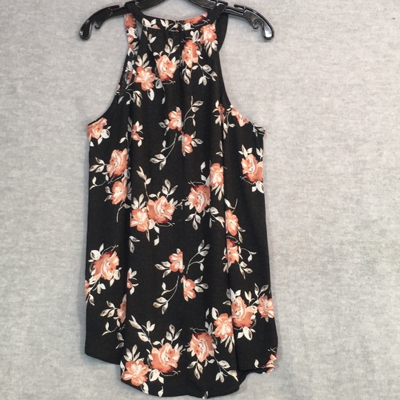TORRID Cool Comfy Summer Lightweight Georgette Sleeveless Floral Long Line Tunic - Picture 2 of 16
